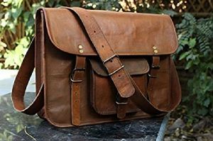 Ganuine leather laptop messenger briefcase bag