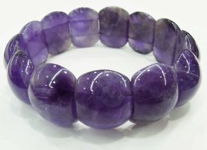 Amethyst Bracelet Quartz Oval Domed