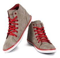 FLIPPI CANVAS GREY & RED MIX SHOES