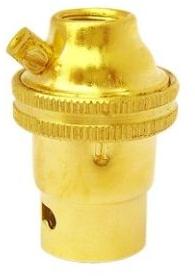 B15 Brass Bracket Lamp Holder Plain Skirt