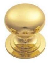 Polished Brass Round Knobs