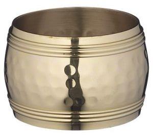 Gold Hammered Napkin Ring