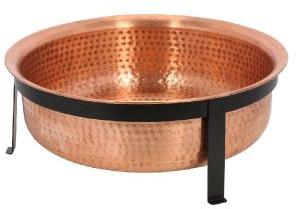 Hammered Copper Fire Pit