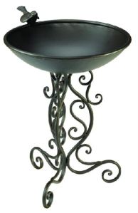 Metal Ornate Bird Bath