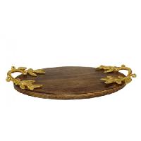 Wooden Leaf Serving Tray