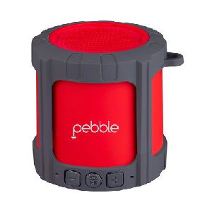 Pebble Portable Blast Red Bluetooth Speakers