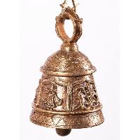 Antique Finish Handmade Solid Brass Chain Bell