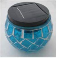 Blue-solar pot mosaic lights