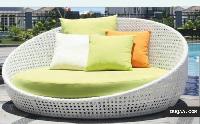 Decorative Large Pool Side Bed With Cushion & Pillow
