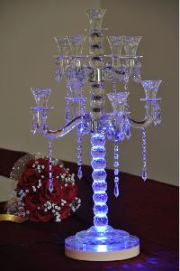 Unique Wedding Table Crystal Candelabras