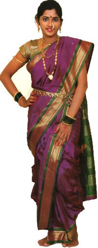 Buy Mau Silk Marathmoli Nauvari Saree at Best Price | Nauvari saree,  Fashionable saree blouse designs, Saree photoshoot