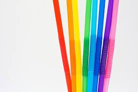 Multi Colored Plastic Drinking Straws