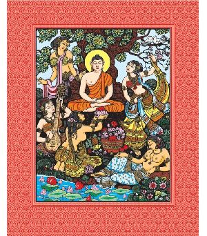 Amaravati Buddha Art Prints On Silk