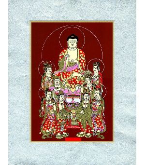 Preaching Buddha Art Prints On Silk