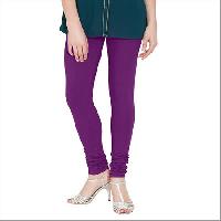 Purple Cotton Lycra Leggings