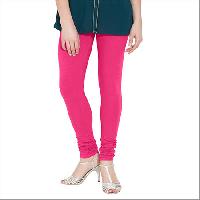 Pink Cotton Lycra Leggings