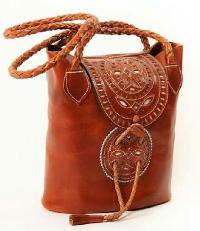 Ladies Leather Hand Braided Bag