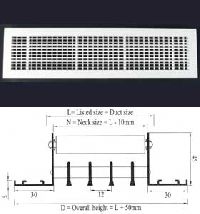 linear supply air grill