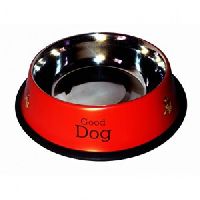 1800ML RED Pet Club51 HIGH QUALITY STAINLESS STEEL DOG FOOD BOWL