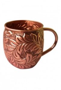 COPPER MUG FLOWER DESIGN