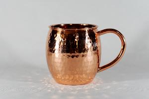 HAMMERED DESIGN COPPER BEER MUG