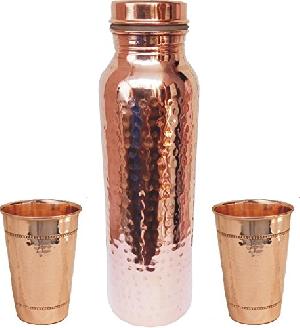PURE COPPER HAMMERED BOTTLE
