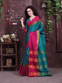 Saree Cotton silk with fancy blouse