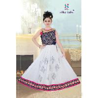 Printed Party Wear Kids Gown