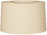 Beige Linen Fabric Cylinder Lamp Shade in bush