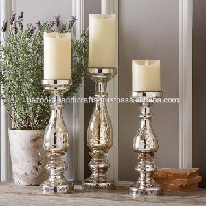 Glass Pillar Candle Holder