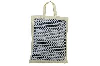 Cotton Blue Color Printed Carry Bag