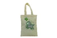 Cotton Green Colour Embroidered Lamb Bag