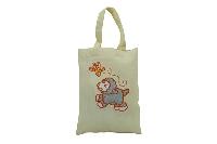 Cotton Rust Color Embroidered Lamb Bag