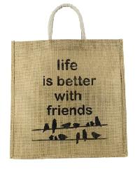 Jute Friends Printed Tote Bag