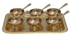 Brass Ice Cream Set