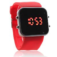 Men's Red LED Watch