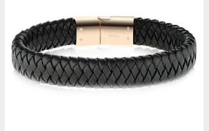 Flat Braided Leather Bracelet
