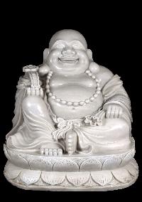Marble Laughing Buddha Statue