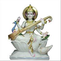 Marble Saraswati Mata Statue