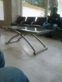 Stainless Steel Glass Table