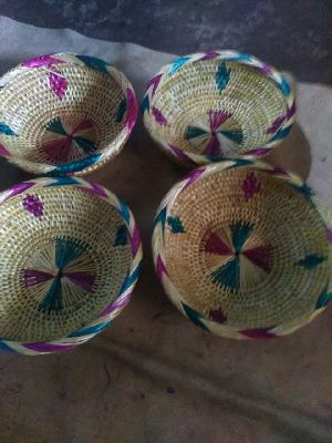 Handmade Golden Grass Basket