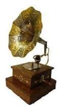 Brass And Wooden Gramophone