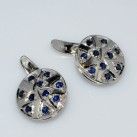 925 Sterling Silver Blue Sapphire Gemstone Men's Cufflink