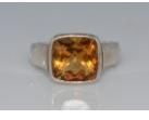 925 Sterling Silver Golden Topaz Man'S Ring