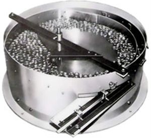Rotary centrifugal feeders