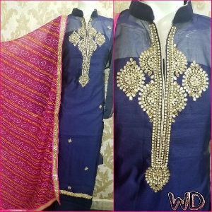 CHANDERI HAND WORK SUIT W-378