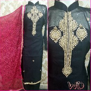 CHANDERI HAND WORK SUITS W-378