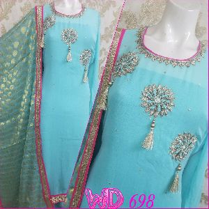 DESIGNER GEORGETTE HAND WORK SUIT W-698