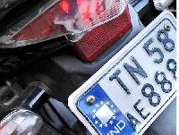 two wheeler number plate