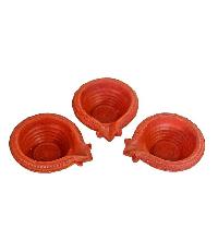 DevotionalStore Leaf Shaped Terracotta Diya